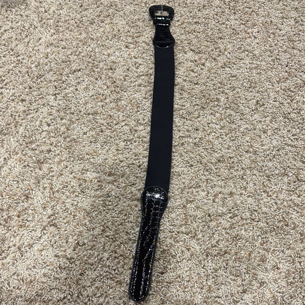 Black Glitter Belt